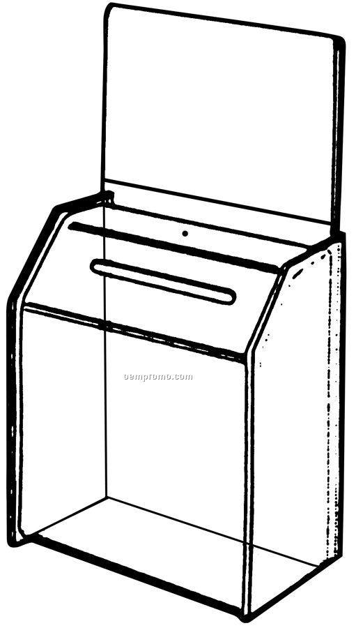 Clear Ballot Box With Lock - Large (4