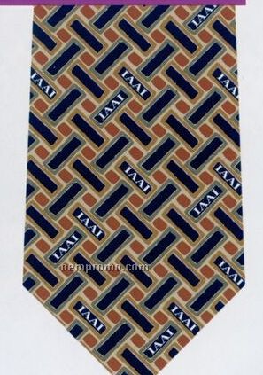Custom Logo Woven Poly-silk Tie - Pattern Style D