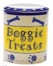 Doggy Treats Small Ceramic Cookie Keeper Jar (Custom Lid)
