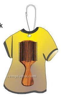 Hair Brush T-shirt Zipper Pull