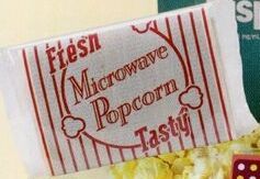 Microwave Popcorn In Stock Red & White Striped Bag