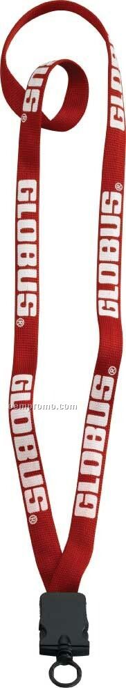 5/8" Polyester Tube Lanyard With Plastic Snap Buckle Release & O-ring