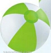 6" Inflatable Lime Green & White Beach Ball