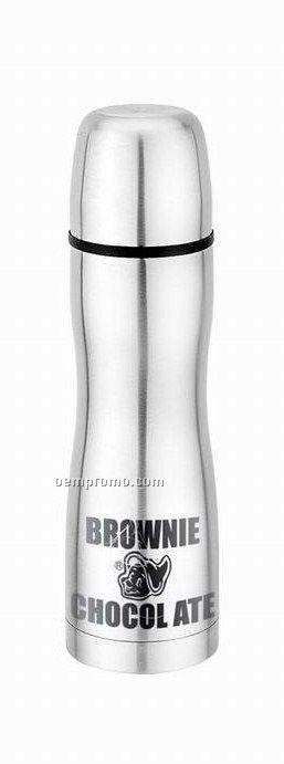 Curved Stainless Steel Thermal Bottle (15 Oz.)