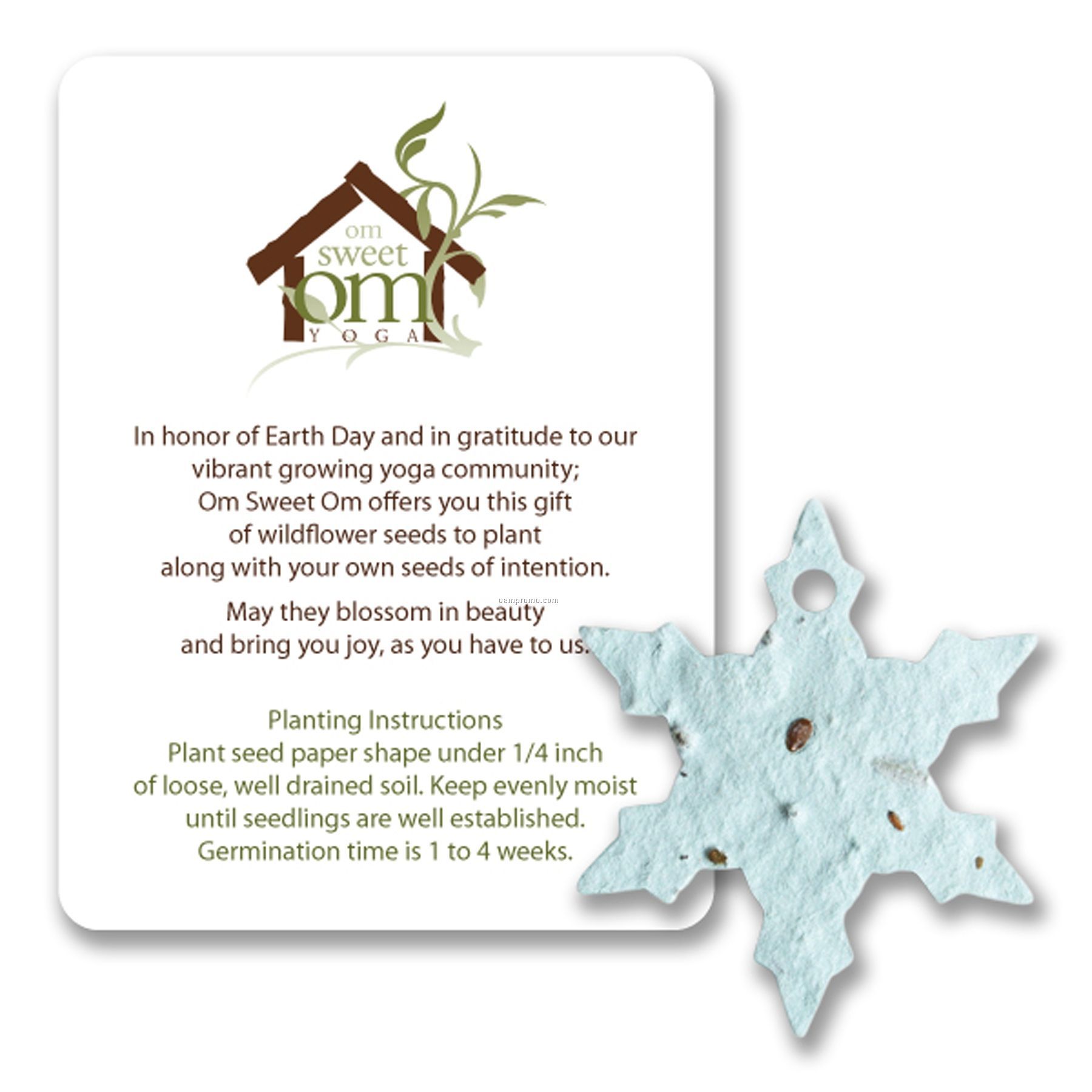 Mini Snowflake #3 Shape Seed Paper Gift Pack
