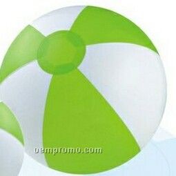 9" Inflatable Lime Green & White Beach Ball