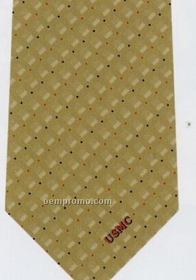 Custom Logo Woven Poly-silk Tie - Pattern Style F