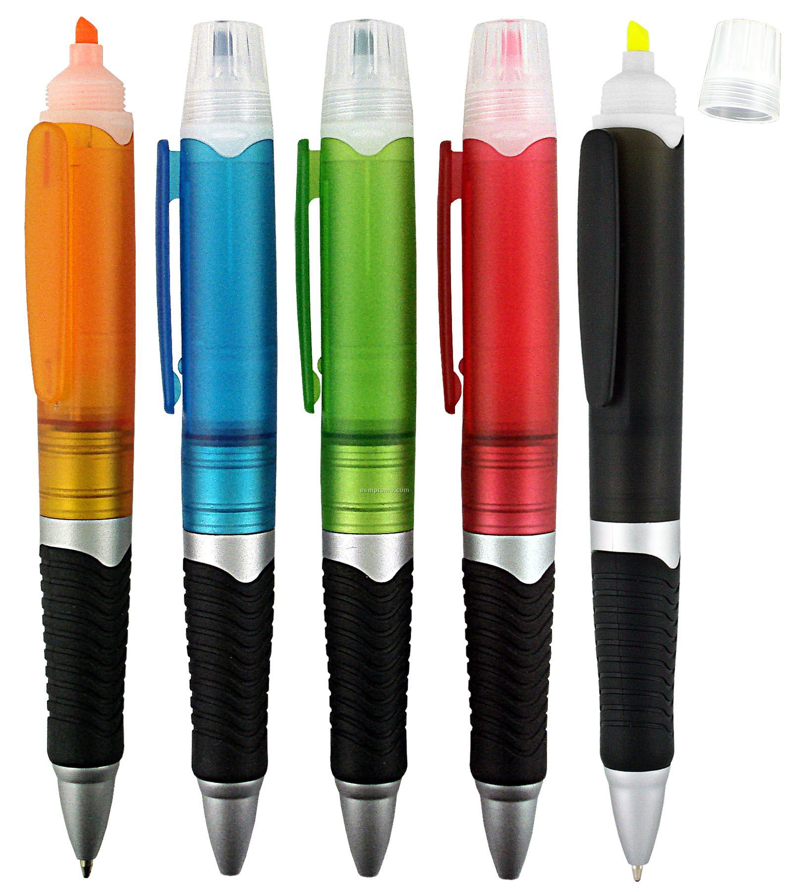 Madison T Highlighter/Pen Combination W/ Translucent Barrel