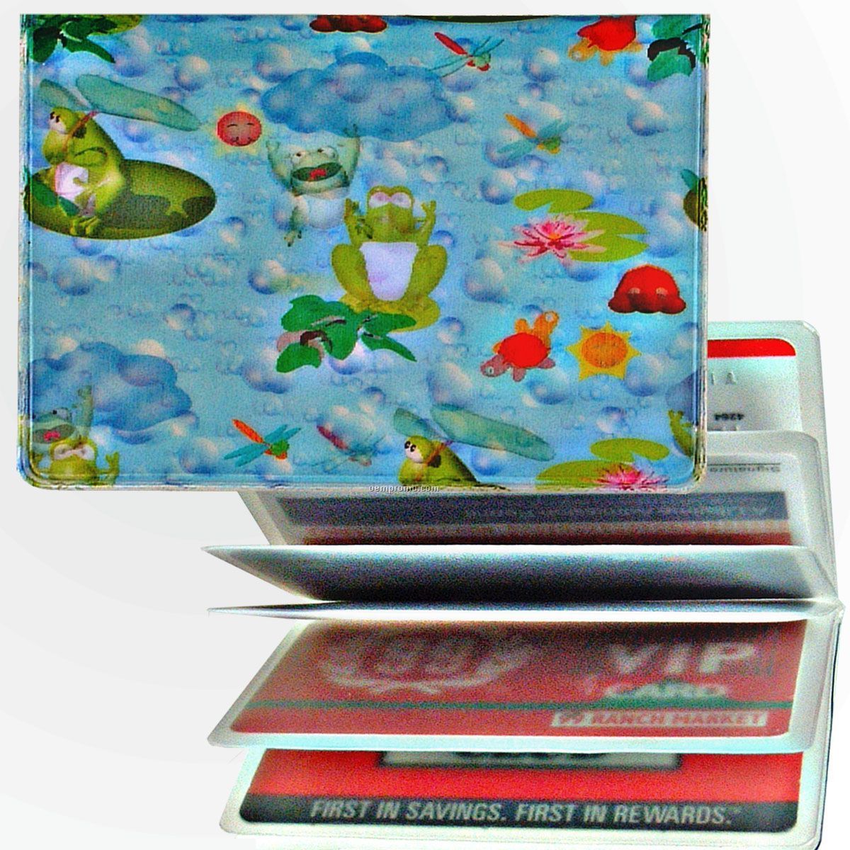 3d Lenticular Id / Credit Card Holder (Frogs)