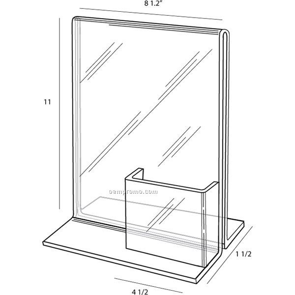 Bottom Load Ad/Literature Frame 8''w X 11''h With Standard 4/ 3/8'' W X 1 1