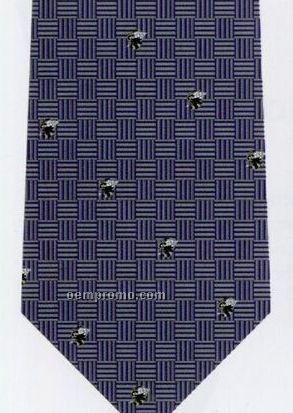 Custom Logo Woven Poly-silk Tie - Pattern Style G