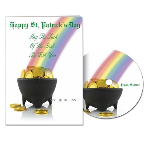 Happy St. Patrick's Day Greeting Card With Matching CD