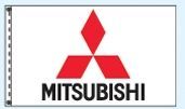 Stock Dealer Logo Flags - Mitsubishi (3'x5')