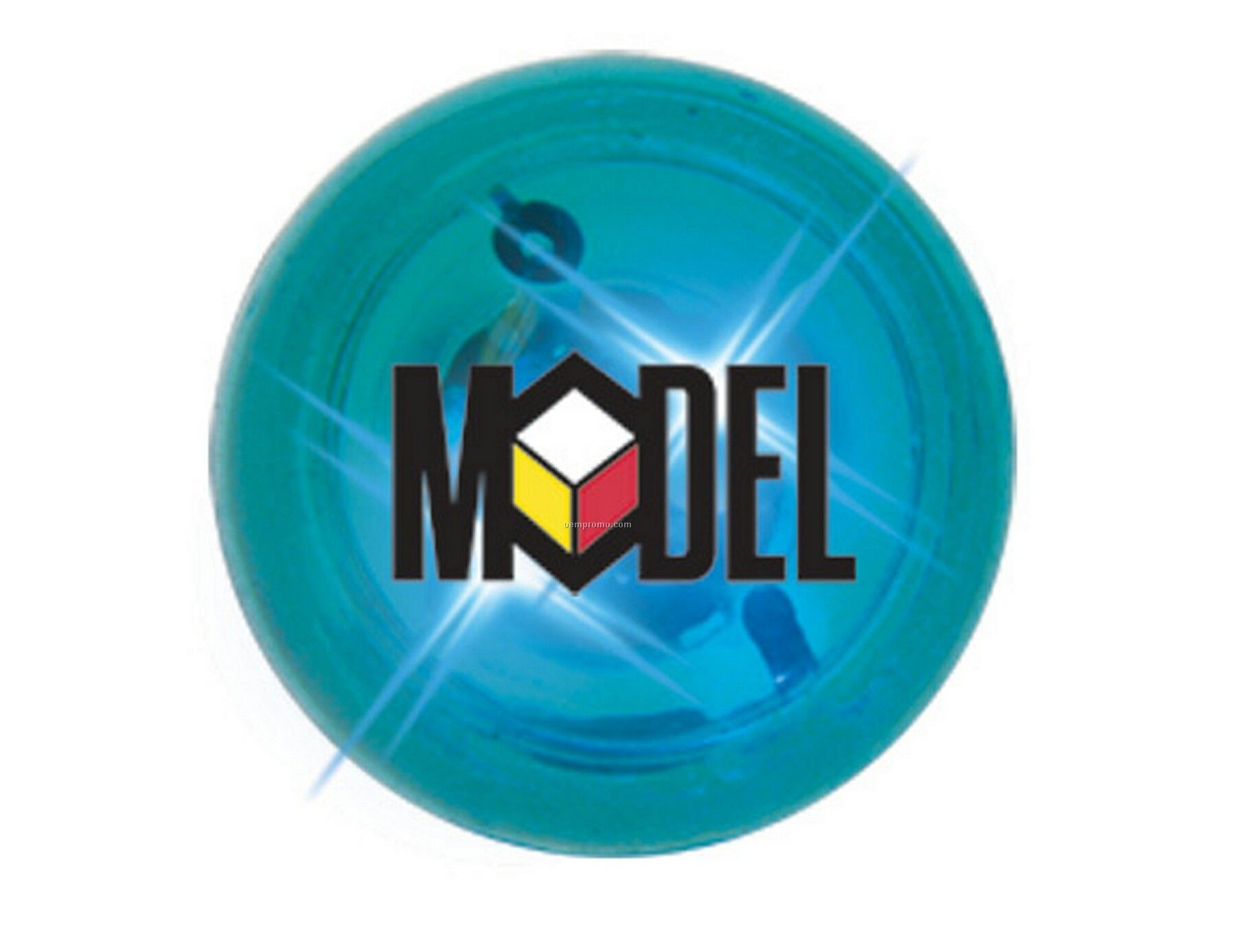 1.7" Econobounce Buzball Blue Ball With Blue Leds