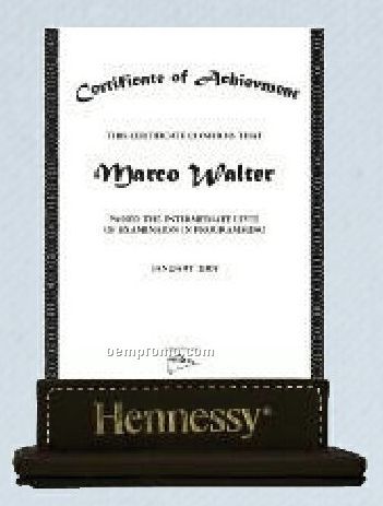 Black Leather Based Certificate Entrapment Frame