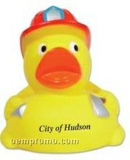 Firefighter Costumed Rubber Duck (Printed)
