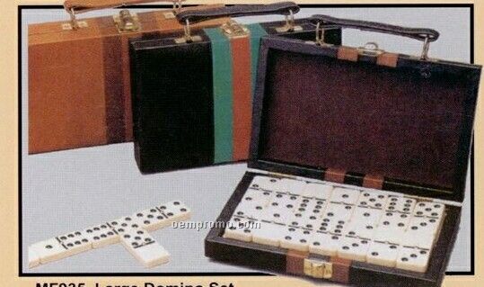 Large Domino Set With Attached Vinyl Storage Case