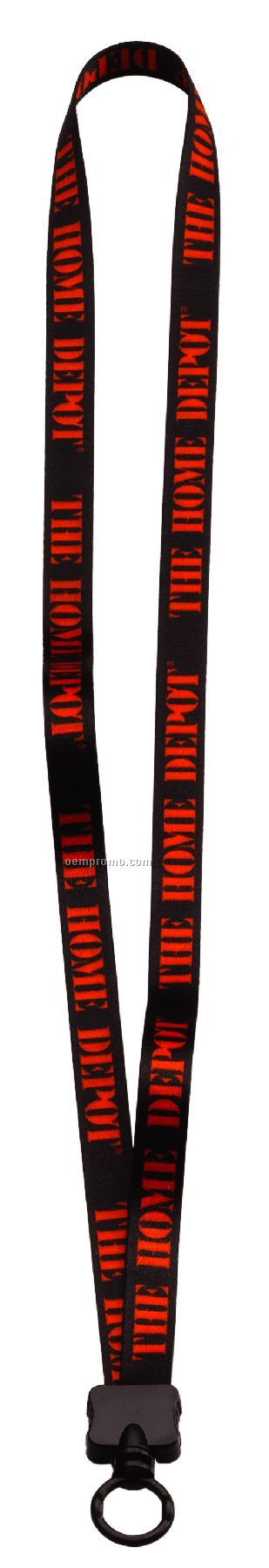 1/2" Dye Sublimated Lanyard With Plastic Clamshell & O-ring