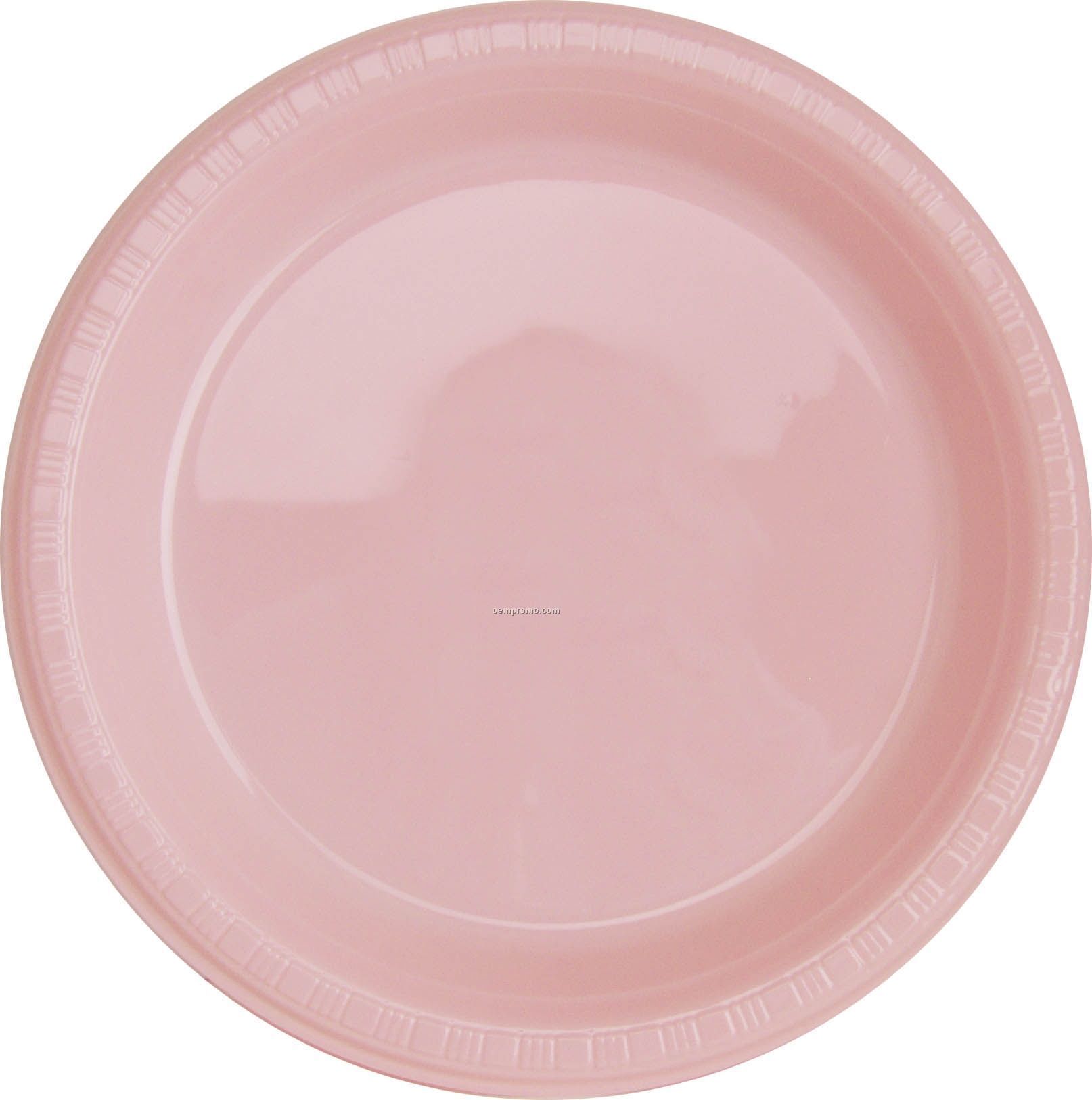 9" Round Classic Pink Colorware Paper Plate