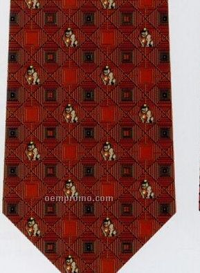 Custom Logo Woven Poly-silk Tie - Pattern Style I