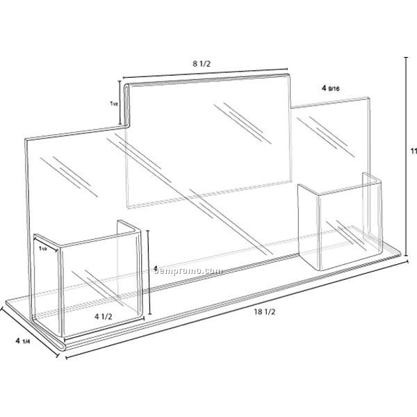 Frame For 8 1/2''w X 11'' Hi With A Trifold Pocket On Each Side