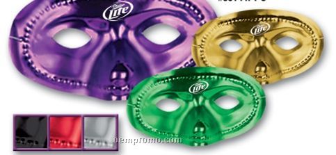 Imprinted Mardi Gras Half Mask