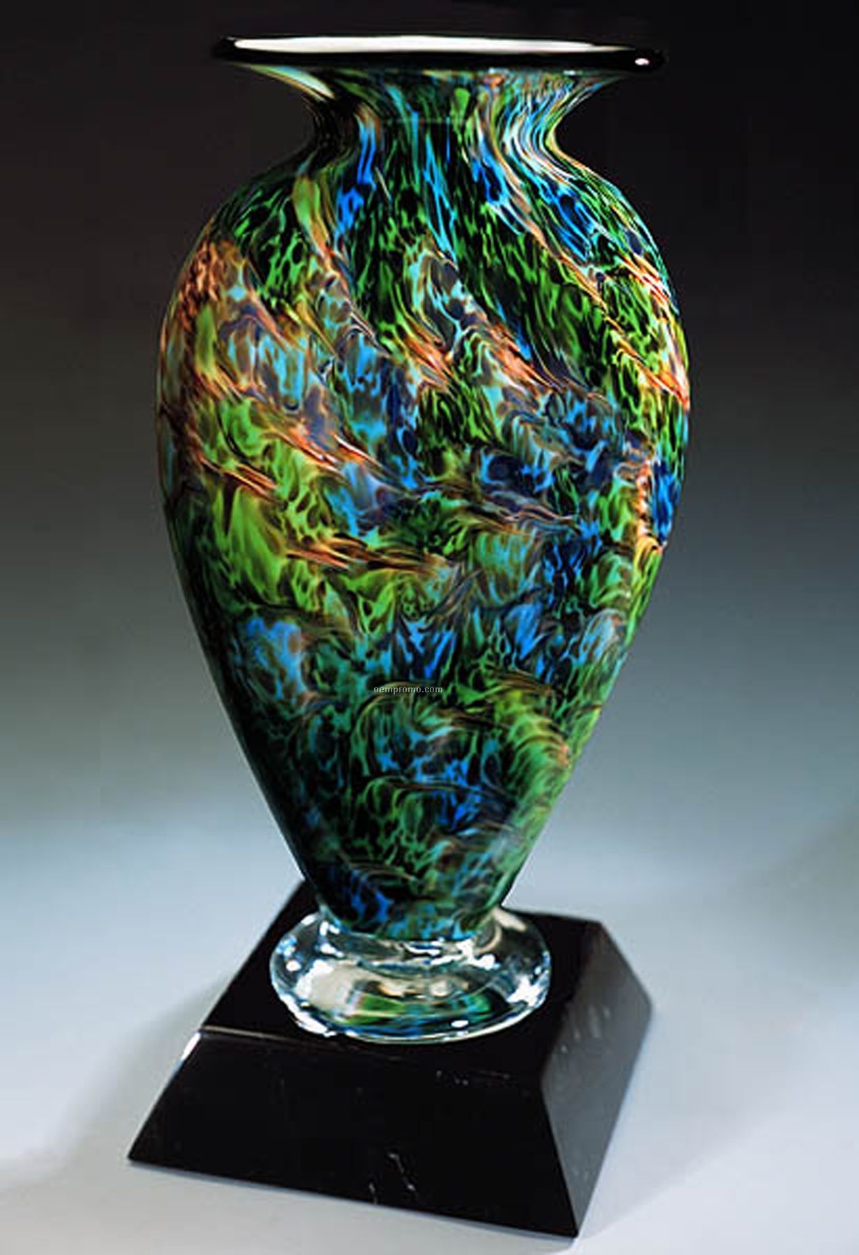 Jade Glen Mercury Sculpture Award W/ Marble Base (3.75"X7")