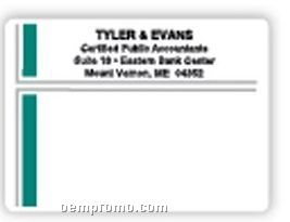 Pinfed Mailing Label With Green & Gray Border