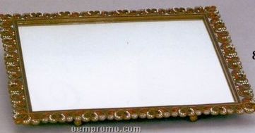 Princess Collection Jeweled Mirror Tray