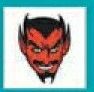 Sport/ Mascot Stock Temporary Tattoo - Red Devil Head (2"X2")