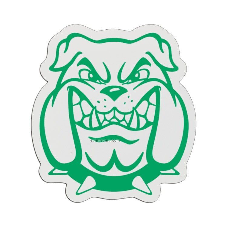 Bulldog Head Lightweight Plastic Sports Badge (3")