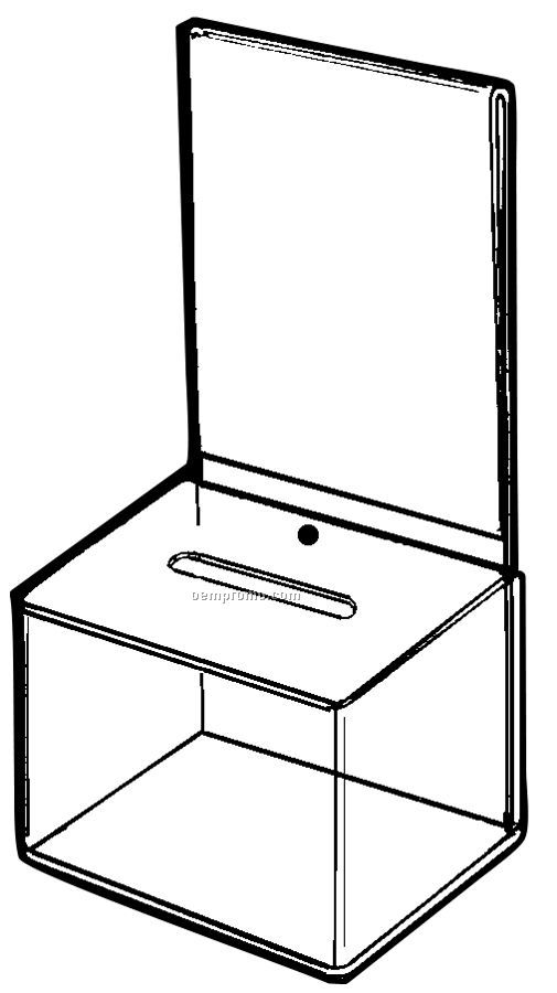 Clear Ballot Boxes With Riser (5"X7" Insert)