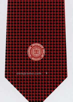 Custom Logo Woven Poly-silk Tie - Pattern Style J