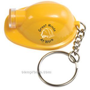 Safety Helmet Flashlight Keychain - Yellow