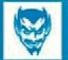 Sport/ Mascot Stock Temporary Tattoo - Blue Devil Head (2