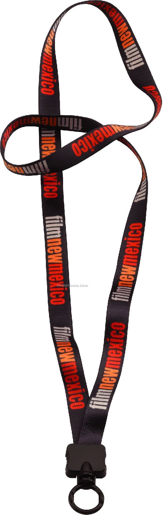 1/2" Rpet Dye Sublimated Lanyard With Plastic Clamshell & O-ring