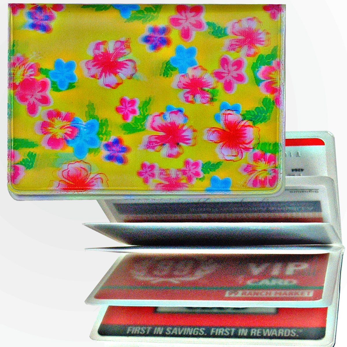 3d Lenticular Id / Credit Card Holder ( Flowers)