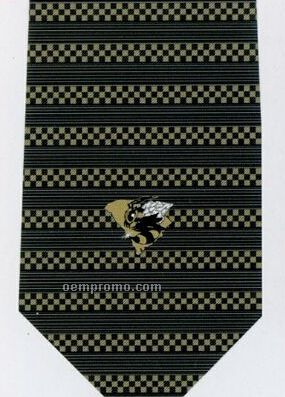 Custom Logo Woven Poly-silk Tie - Pattern Style K