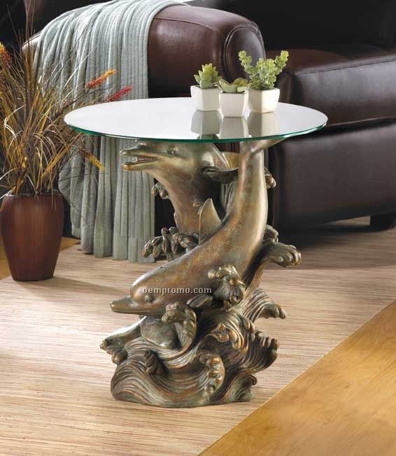 Seafaring Dolphin Accent Table