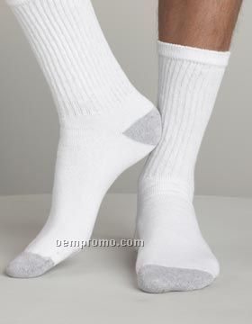 Gildan Mens Crew Socks (Shoe Size: 6-12)
