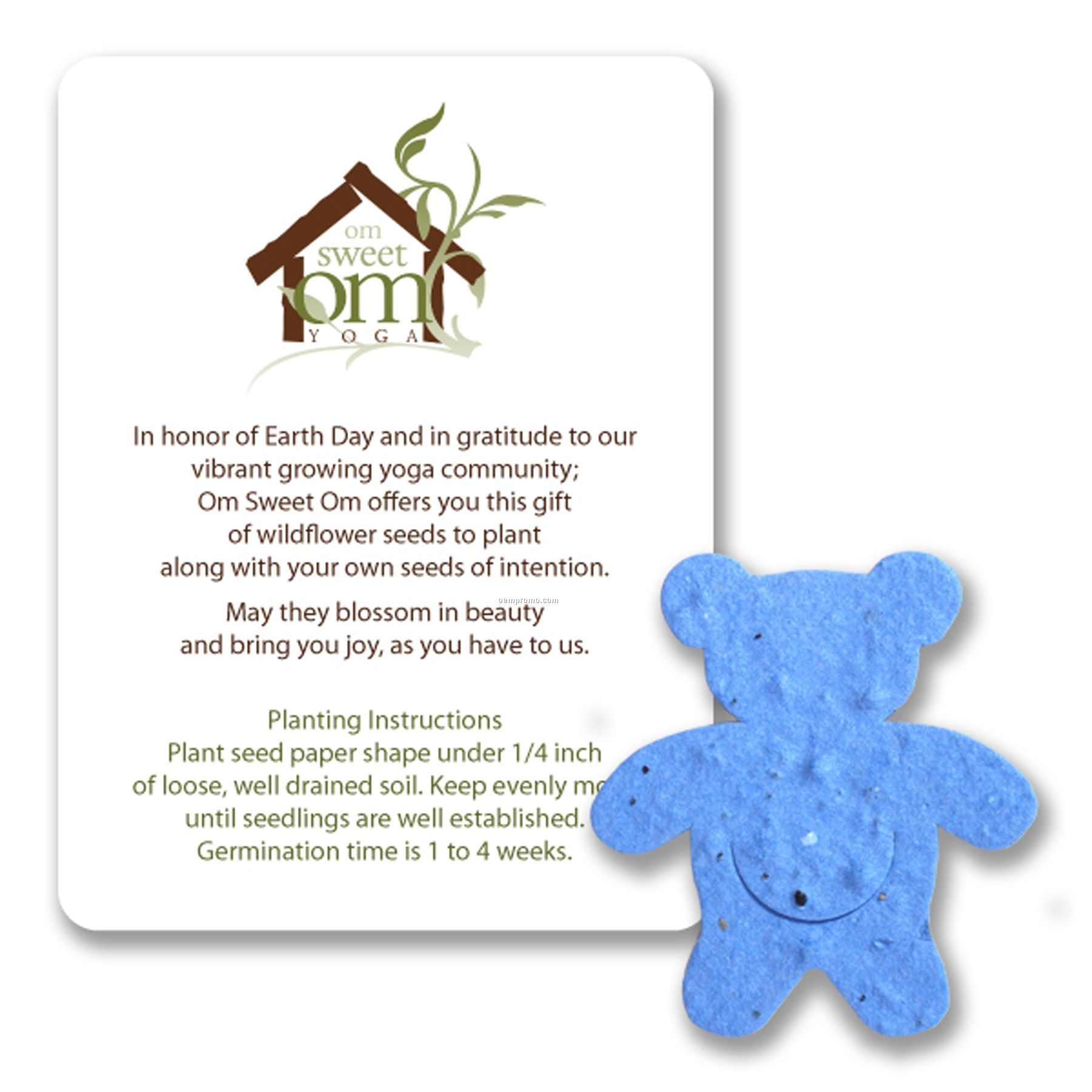 Mini Teddy Bear Shape Seed Paper Gift Pack