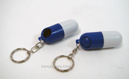 Pill Shaped Container Keychain