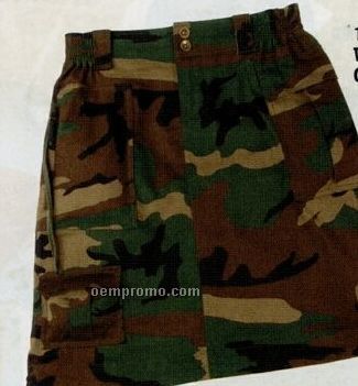 Women's Woodland Camouflage Knee Length Skirt