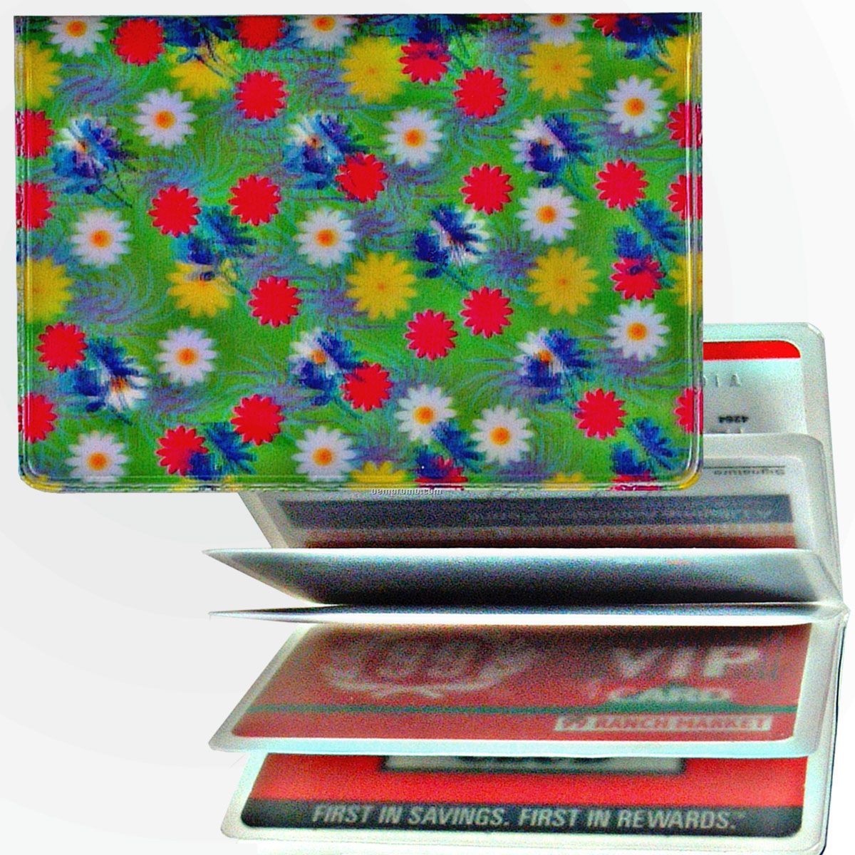 3d Lenticular Id / Credit Card Holder (Daisies)