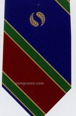 Custom Logo Woven Poly-silk Tie - Pattern Style M