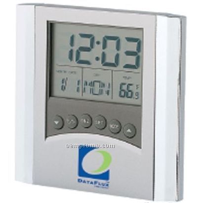 Large Display Desk Clock/ Thermometer