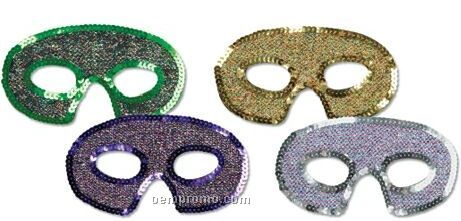 Sequin Lame Half Masks W/ Elastic