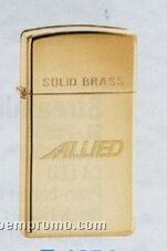 Slimline Hi Polished Brass Zippo Lighter