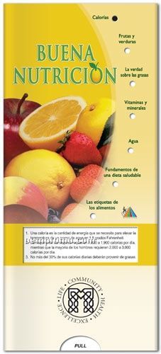 Spanish Good Nutrition Pocket Slider Chart/ Brochure