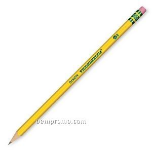 White Round Pencil W/ Eraser